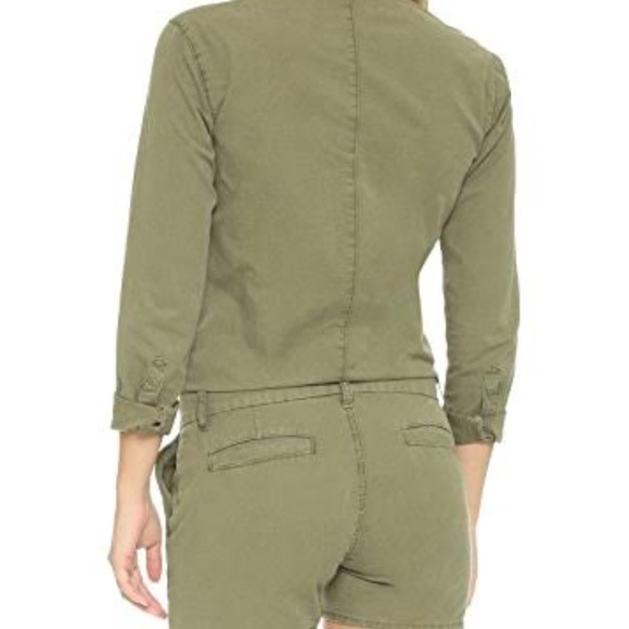 J BRAND AVERY UTILITY MILITARY GREEN ROMPER - Picture 6 of 11